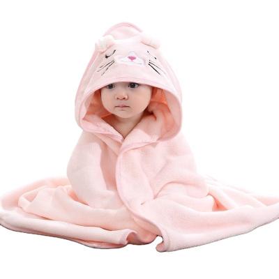 China Coral Fleece Baby Swaddling Blankets And Baby Bath Towel Soft And Skin-Friendly Anti-Static for sale