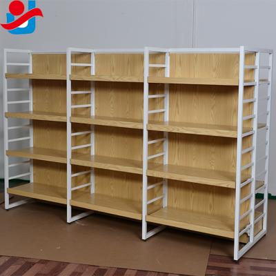 China Wooden and metal double sided connecting display rack for supermaket or snacks shop for sale