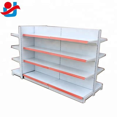 China Combined with white heavy duty sided+end double shelf shelves for supermarket, display shelf used for market for sale