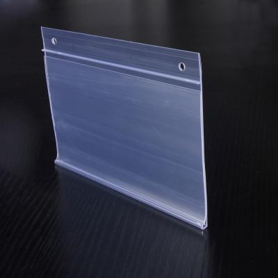 China Hanging Plastic Label Holder Hanging Plastic Label Holder / Data Strip Price Tag for sale