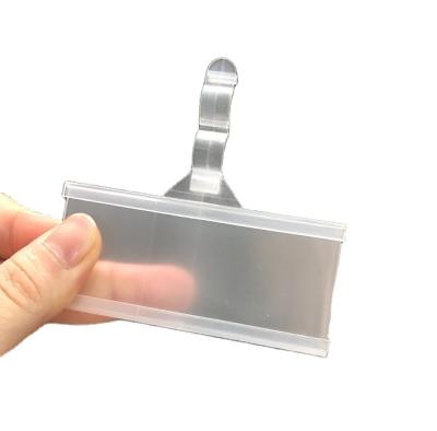 China Supermaerket Display Tag Holder Display Strip Ticket Holder Sign Holder For Hanging for sale