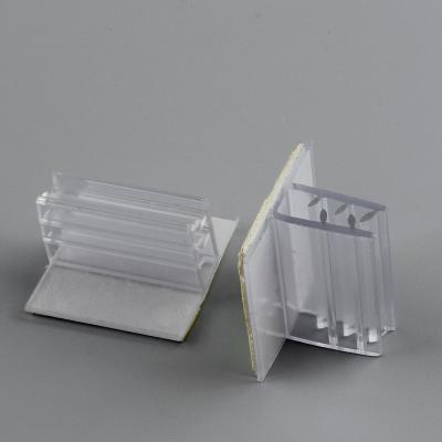 China Used In Shelf Plastic T Handle Supermarket T Handle Display Advertising Holder Adhesive Sign Holder Display for sale