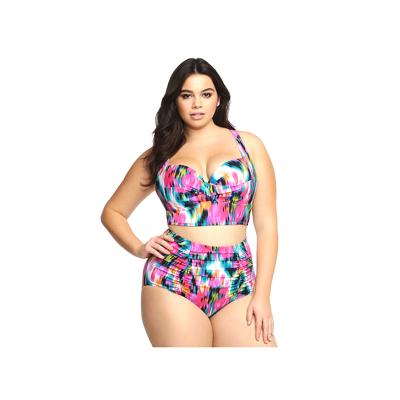 China 2021 Plus Size Swimwear Women's Plus Size Bikini Set Two Piece Swimsuit for sale