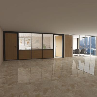 China China Manufacture Modern Price Customized Wooden Partition Glass Wall for sale