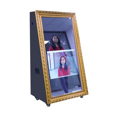 China 62 Inch Indoor Magic Selfie Mirror Photo Booth Kiosk With 55 Inch LED Touch Screen for sale