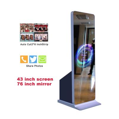 China Easy use/customizable copies/social sharing viewing screen 43 inch 76 inch mobile mirror area photo booth, for any important occasion for sale