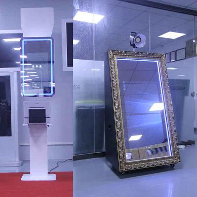 China Easy Use / Customizable Prints / Open Air Social Sharing 21.5 Inch Photo Booth Printer Built In Fill Lights, Printer Is In External Shelf for sale