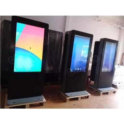 China Media / Cooling / Flooring Circuit Control System 49inch Standing Kiosk Digital Vertical Single Sided Outdoor Advertising Kiosk for sale