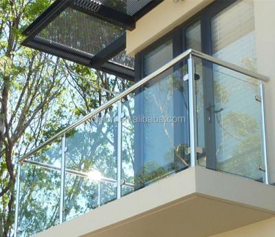 China Modern High Quality Modern Terrace Railing Designs Stainless Steel Glass Balcony Railing for sale