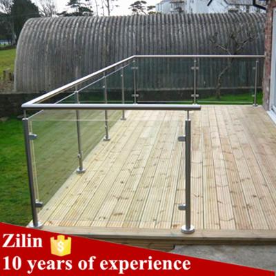 China Laminate / Tempered Glass + Stainless Steel Glass Railing Systems / Price Glass Railings For Balcony for sale