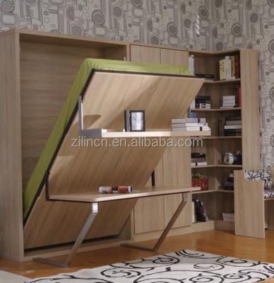 China (Size) adjustable modern folding wall bed with desk, wall bed murphy bed with sofa, space saving furniture for sale