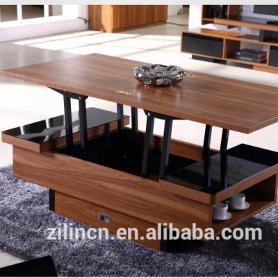 China Zilin Extendable Modern Design Lift Up Multifunctional Coffee Table for sale