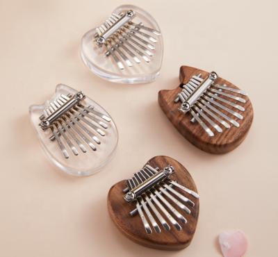 China byla mini 8 inch cartoon piano musical instrument main kalimba mahogany crystal solid 17 chave girls playing items inside for sale