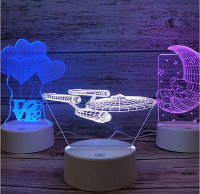 China Modern 3D Lights Children's Night Light Visual Led Night Lights Illusion Mood Lamp Lamparas 3D for sale