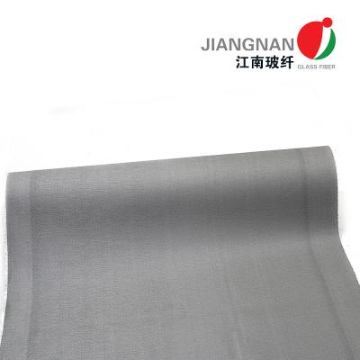 China 880C Satinless Steel Wire Reinfoced Glass Fabric Coated with Polyurethane And Graphite For Fire Curtain Barrier for sale