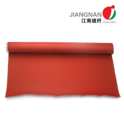 China Red 0.4mm High Temp Fiberglass Fire Curtain Fabric Cloth For Building Fire Control System for sale