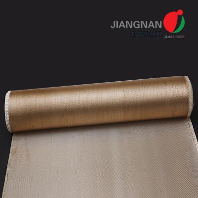 China Tan Colored Satin Caramelized Fiberglass-Stoffendoek 0.8mm Dikte Te koop