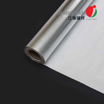 China Silberne überzogene Aluminiumfolie lamellierte die reflektierende Fiberglas-Gewebe-Leinwandbindungs-Hitze zu verkaufen