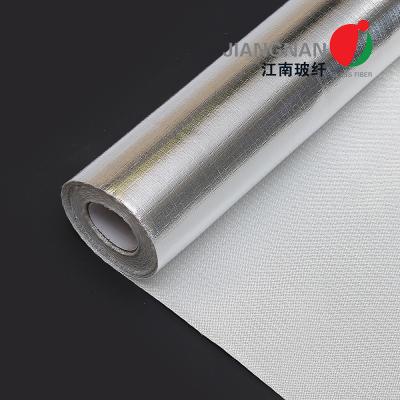 China Één Zijstof 0.6mm van de Aluminiumfolieglasvezel voor Weerspiegelende Hitte Te koop