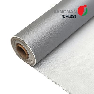 China Tela de goma de capa de la fibra de vidrio del silicón del silicón lateral de 15 onzas una para las chaquetas del aislamiento en venta