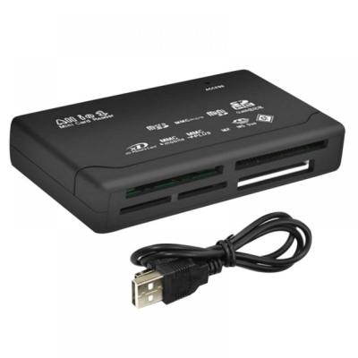 China Plastic All In 1 Mini Card Reader Allin 1 External Memory Card Reader USB SD MMC XD CF Support USB V2.0 for sale