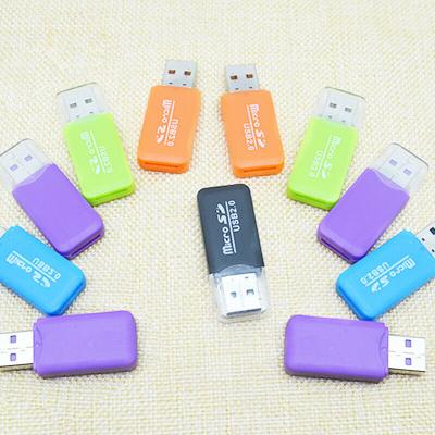 China USB 2.0 TF Card Reader Support Micro SD Plastic Memory Card For PC Laptop Mobile Camera for sale