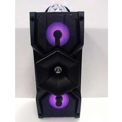 China PORTABLE Factory Offer Private Mold Dual 4 Inch Portable BT Speaker With LED Ball Top Stocks for sale