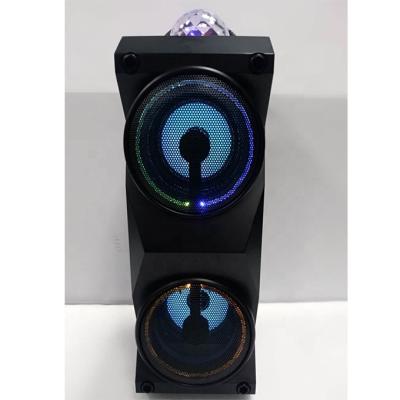 China Factory Offer PORTABLE Private Dual 4inch BT Portable Speaker With Ball Top Led Stocks for sale