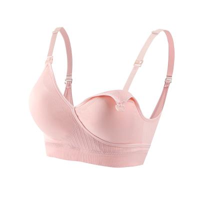 China Comfortable No Steel Ring Bra Hot Selling Breathable Soft Seamless Nursing Bra for sale