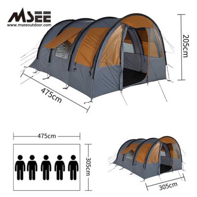 China MSEE Fancy Beach Shade MS-FT002 Large Beach Tent UV Resistant Easy Camping Tent 5 Room for sale