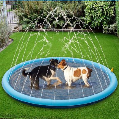 China Viable Most Popular Water Splash Sprinkler Pad for Dogs Pet Shower Equip PVC Pet Sprinklers Toys for sale