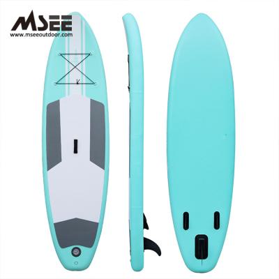 China Inflatable surfboard quality MS-SZ-1 surfing aqua marina sup racing fins wholesale soft top sip for sale