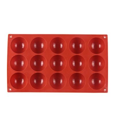 China Sustainable Reusable Silicone Sphere Chocolate Baking Molds Semi Mold Tools For Pastry Cake Baking Mold for sale