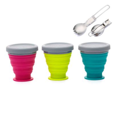 China Fashion Silicone Folding Cups Customized Modern Widely Used Multicolor Silicone Folding Cups for sale