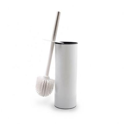 China Viable Hot Selling Amazon Toilet Brush With Round Shape Holder Bathroom Accessories Toilet Cleaning Brush For PP/TPR Brush Head for sale