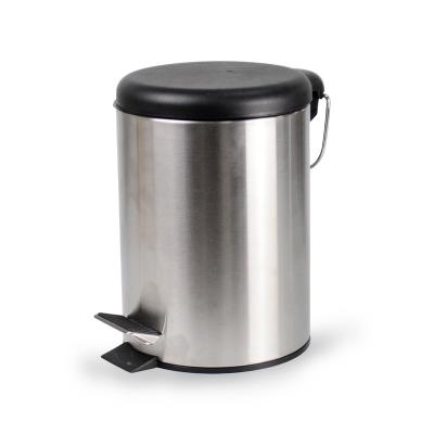 China Metal Mini Desktop Trash Can Table Viable Multicolor Waste Bin With Plastic Lid for sale