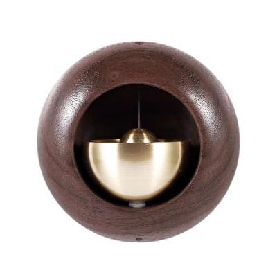 China New Eco-friendly Magnetic Brass Doorbell Unique Gift Vintage Doorbell Wind Chime Fridge Refrigerator Decor Eco-friendly Solid Wood Home Supplies for sale