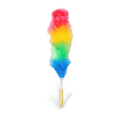 China Colorful Easy Clean Dust PP Feather Static Cloth With Plastic Handle For Cleaning for sale