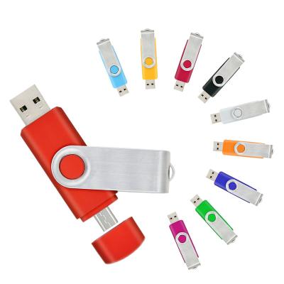 China SmallOrders Plastic Plastic Convenient And Portable B611 Mini USB Flash Drive Can Be Rotated And Connected To Mobile Phone Storage Snap Drive for sale