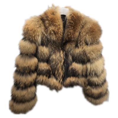 China Hot Selling Women's Clothing Anti-Wrinkle Real Outwears Custom Made Overcoat Mid Length Color Raccoon Fox Fur Coat Women Fur Coats for sale