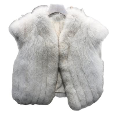 China Anti-wrinkle Factory Wholesale Customized Natural Fur Coat Fashion Hot Design New Arrived Women's Real Fox Fur Vest Sleeveless for sale