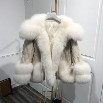 China Wholesale New Women's Autumn Winter Fashion High Quality Down Coat Anti-wrinkle Down Jacket Big Fox Fur Thick Luxury Fluffy Collar Design for sale