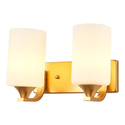 China Modern Modern Decoration Bedroom Wall Lighting Dining Room Glass Shade Simple Iron Wall Lamp for sale