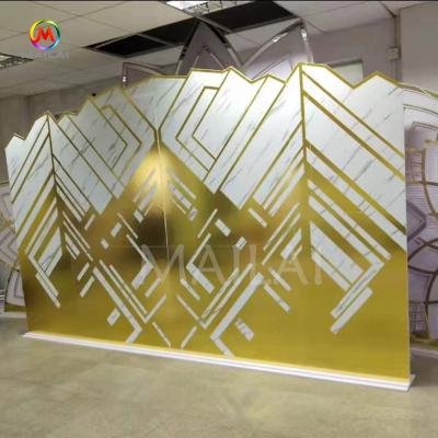 China Decoration Event ML-B008 The Latest Popular Golden Acrylic Wedding Backdrop for sale