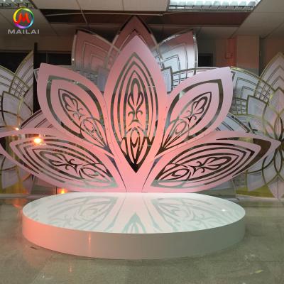 China Fashionable wedding decorations fashion stage deck high density PVC+acrylic wedding stage, used wedding backdrop decoration for sale