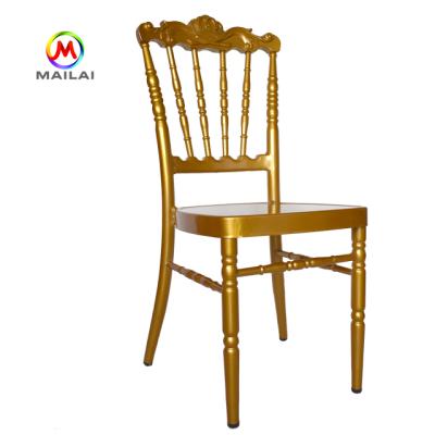 China Modern Design Modern Wedding Chair Hotel Use Napoleon Chair Gold for sale