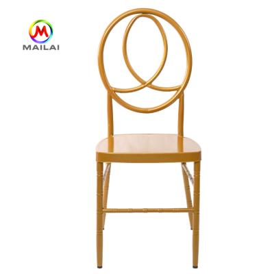 China Factory Wholesale Price Modern Metal Gold Three Pole Phoenix Chair For Hotel Dining Wedding Chair for sale