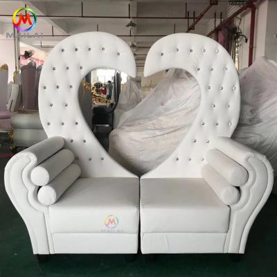 China Modern Cheap Monoblock Bride Groom Chair King Throne Chairs For Wedding for sale