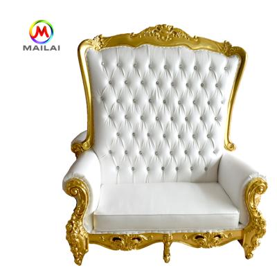 China Wholesale Modern Monoblock Bride and Groom Chair Royal Cheaper King Throne Chair Wedding for sale