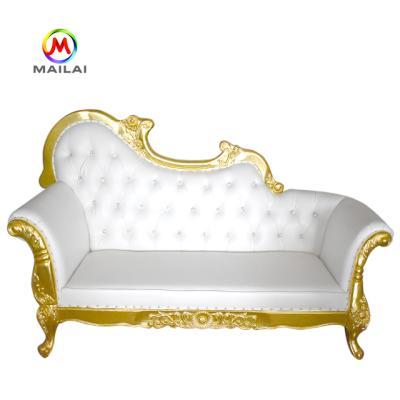 China Solid Wood High Quality White Wedding Throne Chairs For Bride And Groom for sale